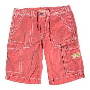 True Religion Isaac Cargo Shorts Salmon Pink
